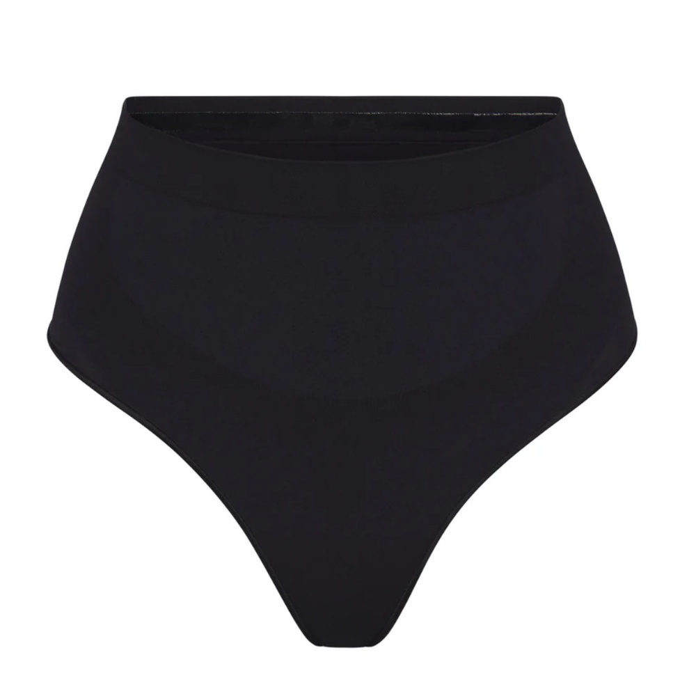 NEW Skims Seamless Sculpt Mid Waist‎ Thong Onyx Size S